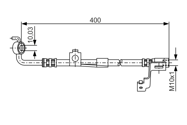 Brake Hose - 1 987 476 815 BOSCH