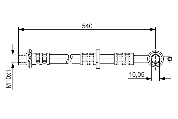 Brake Hose - 1 987 476 834 BOSCH