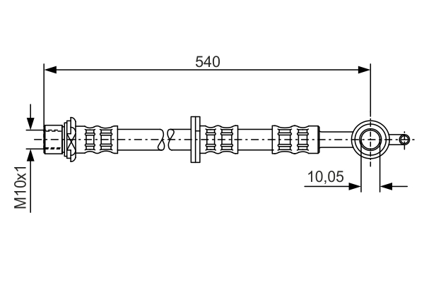 Brake Hose - 1 987 476 837 BOSCH