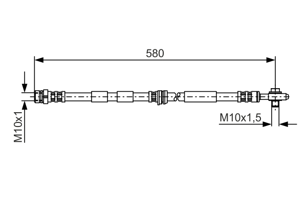 Brake Hose - 1 987 476 849 BOSCH