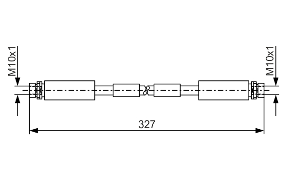Brake Hose - 1 987 476 856 BOSCH