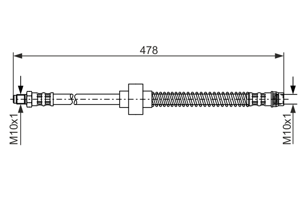 Brake Hose - 1 987 476 868 BOSCH