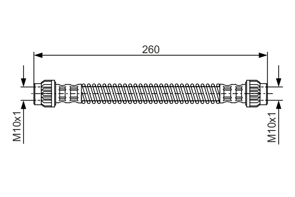 Brake Hose - 1 987 476 869 BOSCH