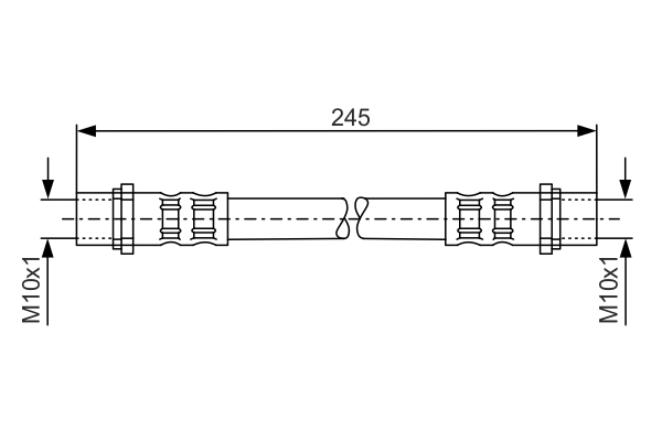 Brake Hose - 1 987 476 904 BOSCH