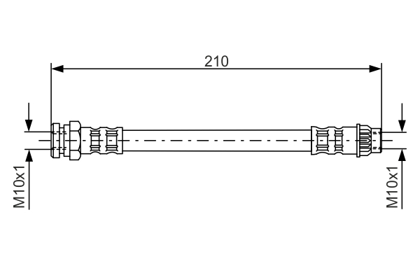 Brake Hose - 1 987 476 913 BOSCH