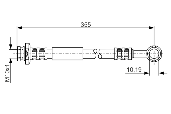 Brake Hose - 1 987 476 933 BOSCH
