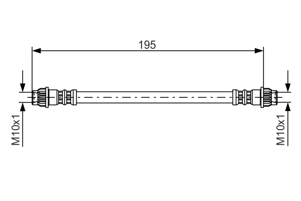 Brake Hose - 1 987 476 956 BOSCH