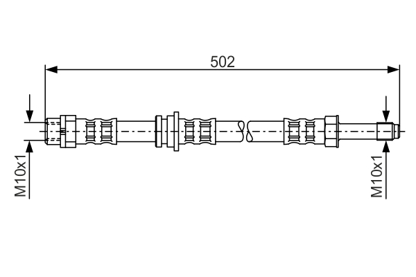 Brake Hose - 1 987 476 971 BOSCH
