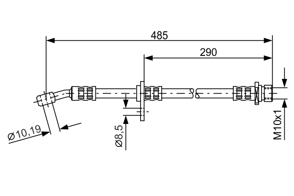 Brake Hose - 1 987 476 989 BOSCH