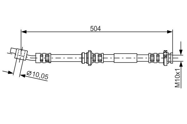 Brake Hose - 1 987 476 995 BOSCH