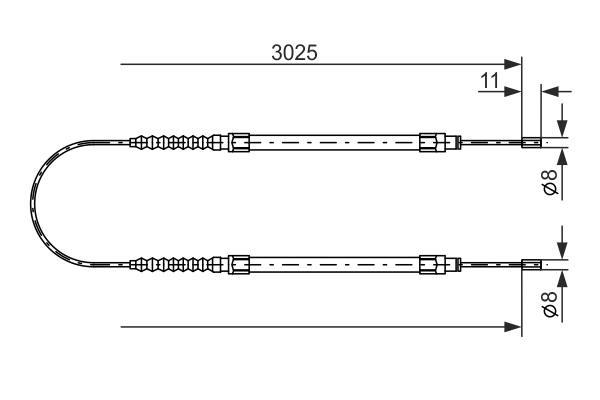 Cable, parking brake - 1 987 477 113 BOSCH