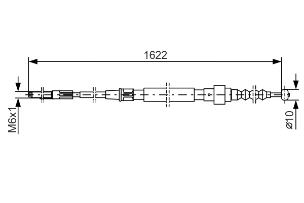 Cable, parking brake - 1 987 477 167 BOSCH