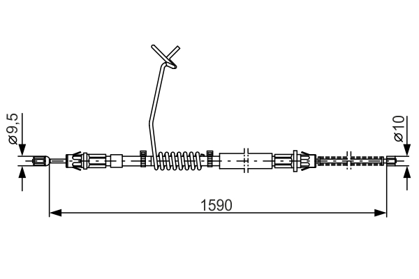 Cable, parking brake - 1 987 477 175 BOSCH