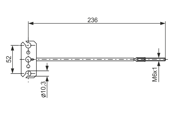 Cable, parking brake - 1 987 477 226 BOSCH