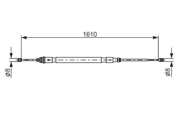 Cable, parking brake - 1 987 477 238 BOSCH