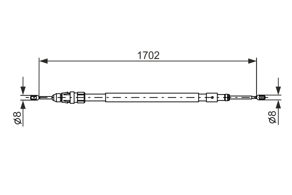 Cable, parking brake - 1 987 477 239 BOSCH