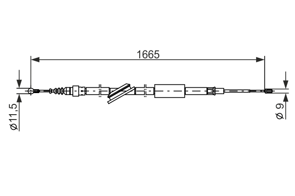 Cable, parking brake - 1 987 477 249 BOSCH