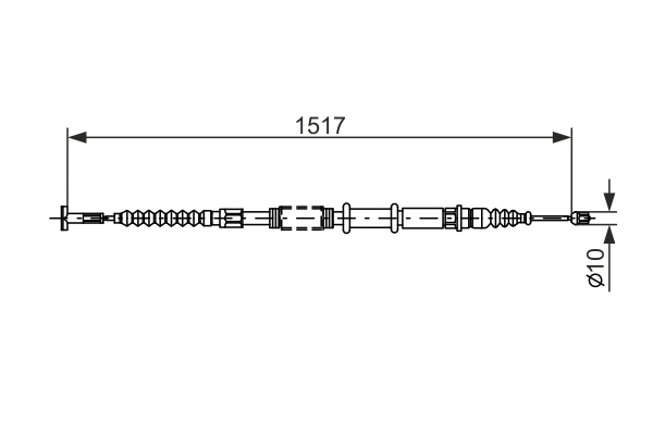 Cable, parking brake - 1 987 477 382 BOSCH