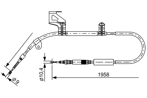 Cable, parking brake - 1 987 477 603 BOSCH