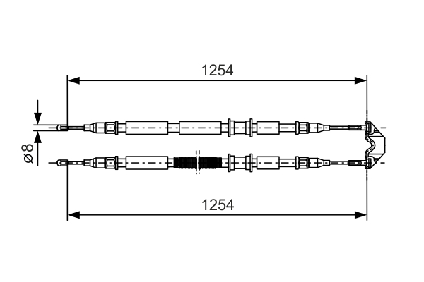 Cable, parking brake - 1 987 477 764 BOSCH