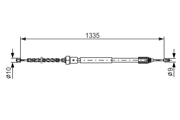 Cable, parking brake - 1 987 477 783 BOSCH
