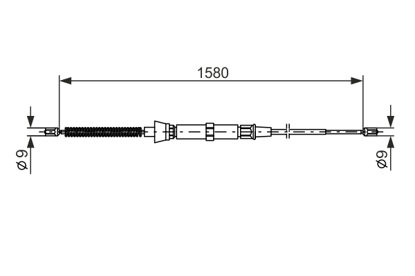 Cable, parking brake - 1 987 477 806 BOSCH