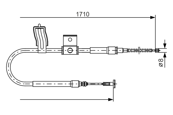 Cable, parking brake - 1 987 477 829 BOSCH