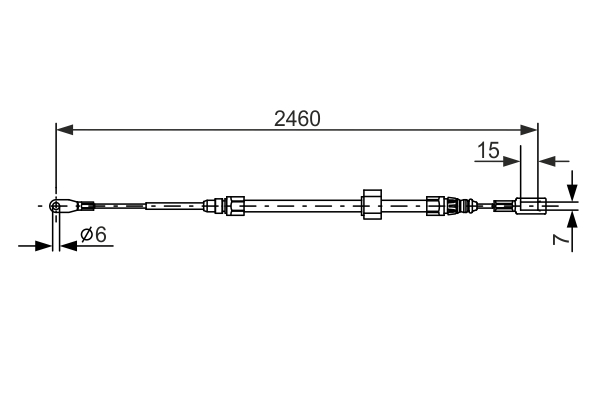 Cable, parking brake - 1 987 477 855 BOSCH