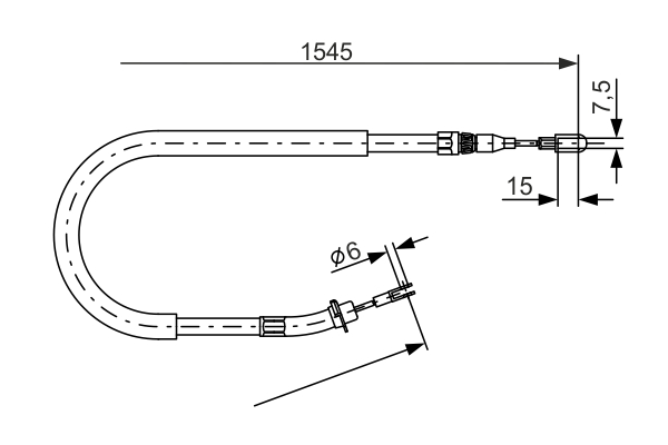 Cable, parking brake - 1 987 477 857 BOSCH