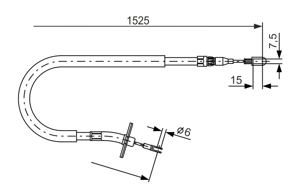 trosas, stovėjimo stabdys - 1 987 477 858 BOSCH