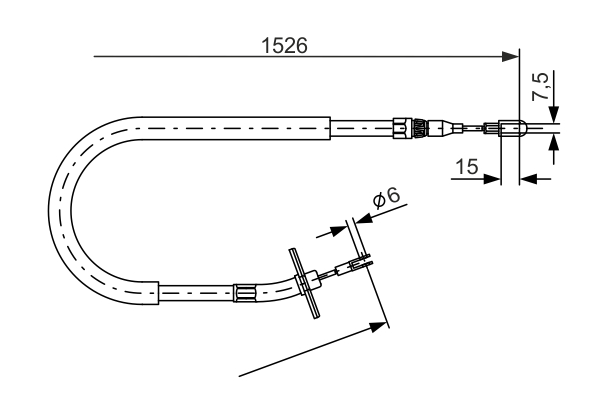 trosas, stovėjimo stabdys - 1 987 477 859 BOSCH