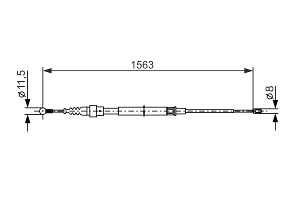 Cable, parking brake - 1 987 477 891 BOSCH