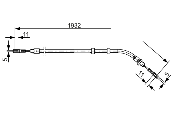 Cable, parking brake - 1 987 477 904 BOSCH