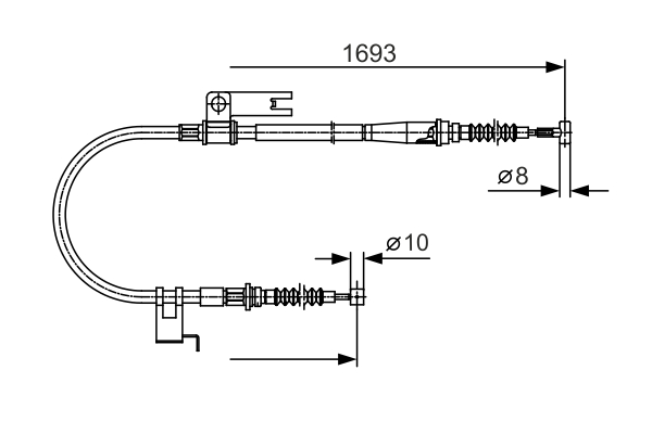 trosas, stovėjimo stabdys - 1 987 477 917 BOSCH