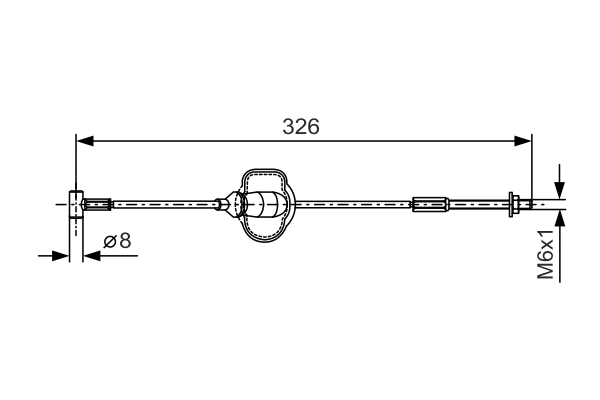 Cable, parking brake - 1 987 477 929 BOSCH