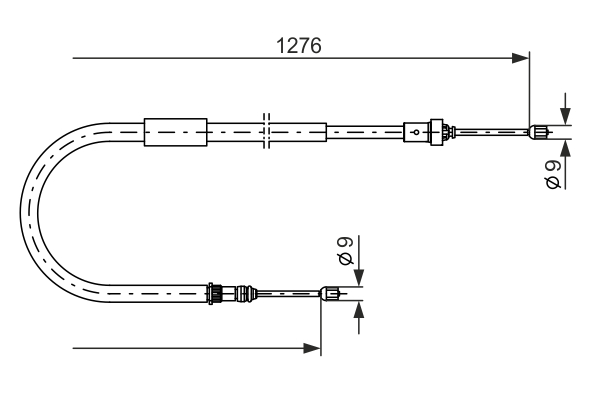 Cable, parking brake - 1 987 477 938 BOSCH