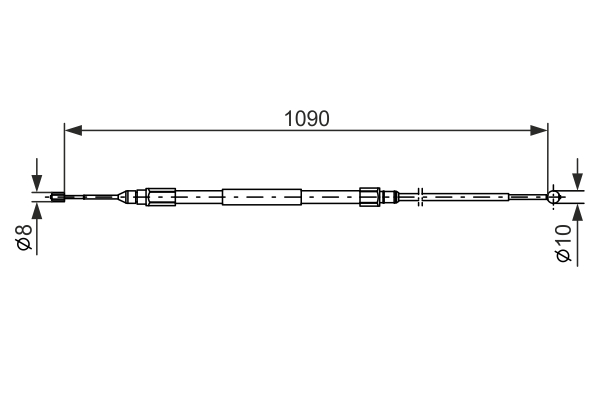 Cable, parking brake - 1 987 477 949 BOSCH