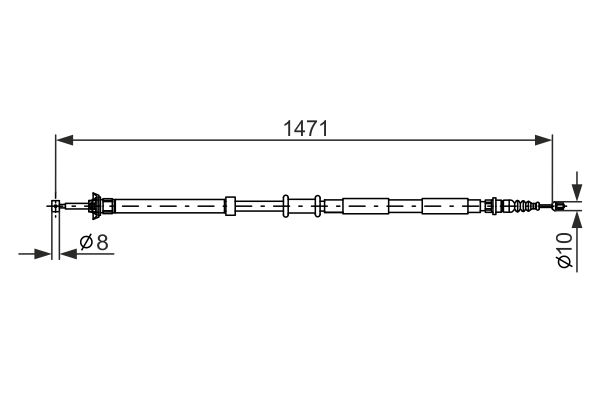 Cable, parking brake - 1 987 477 970 BOSCH