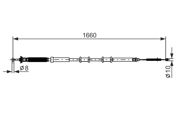 Cable, parking brake - 1 987 477 973 BOSCH