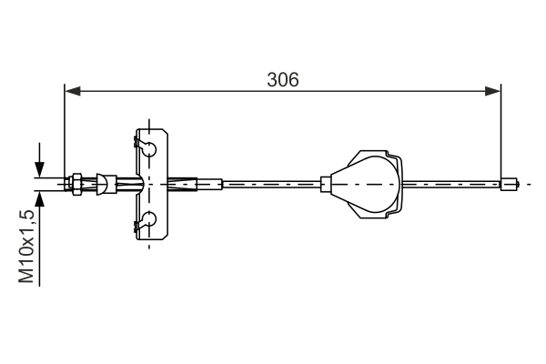 Cable, parking brake - 1 987 477 990 BOSCH