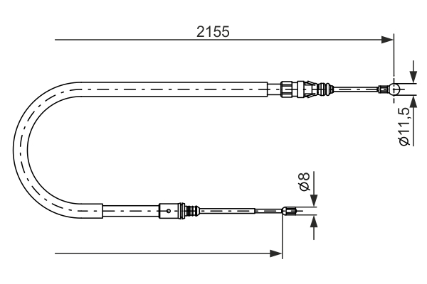 Cable, parking brake - 1 987 477 994 BOSCH