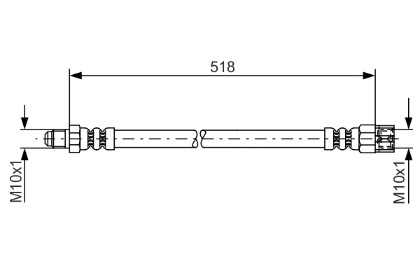 Brake Hose - 1 987 481 007 BOSCH