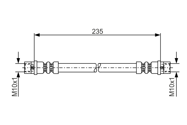 Brake Hose - 1 987 481 008 BOSCH