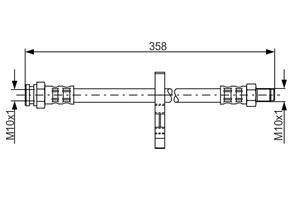 Brake Hose - 1 987 481 019 BOSCH