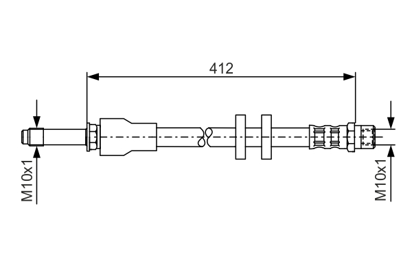 Brake Hose - 1 987 481 021 BOSCH