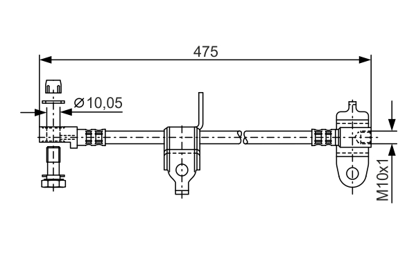 Brake Hose - 1 987 481 045 BOSCH