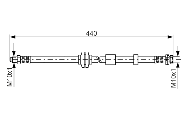 Brake Hose - 1 987 481 059 BOSCH