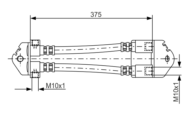 Brake Hose - 1 987 481 072 BOSCH