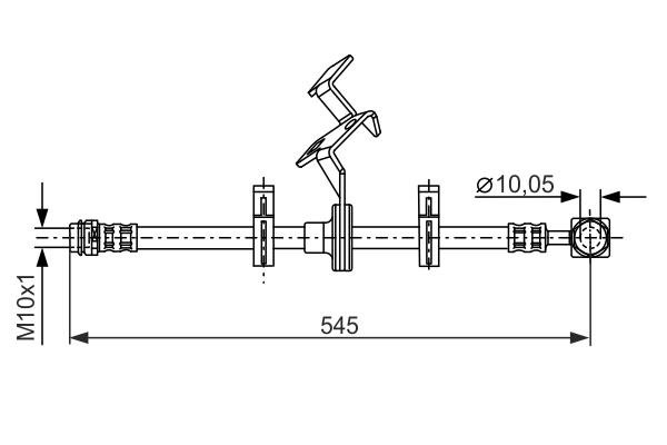 Brake Hose - 1 987 481 077 BOSCH