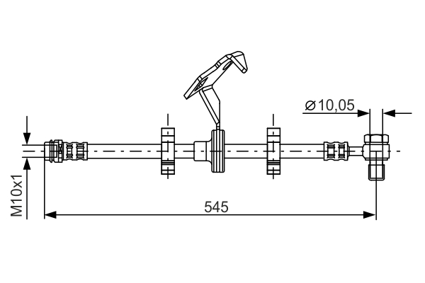 Brake Hose - 1 987 481 078 BOSCH
